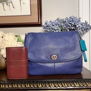 Vintage Coach wallet and Coach park flap bag